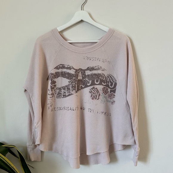 Free People Thermal Boxy Long Sleeve Top Size XS - Picture 1 of 7